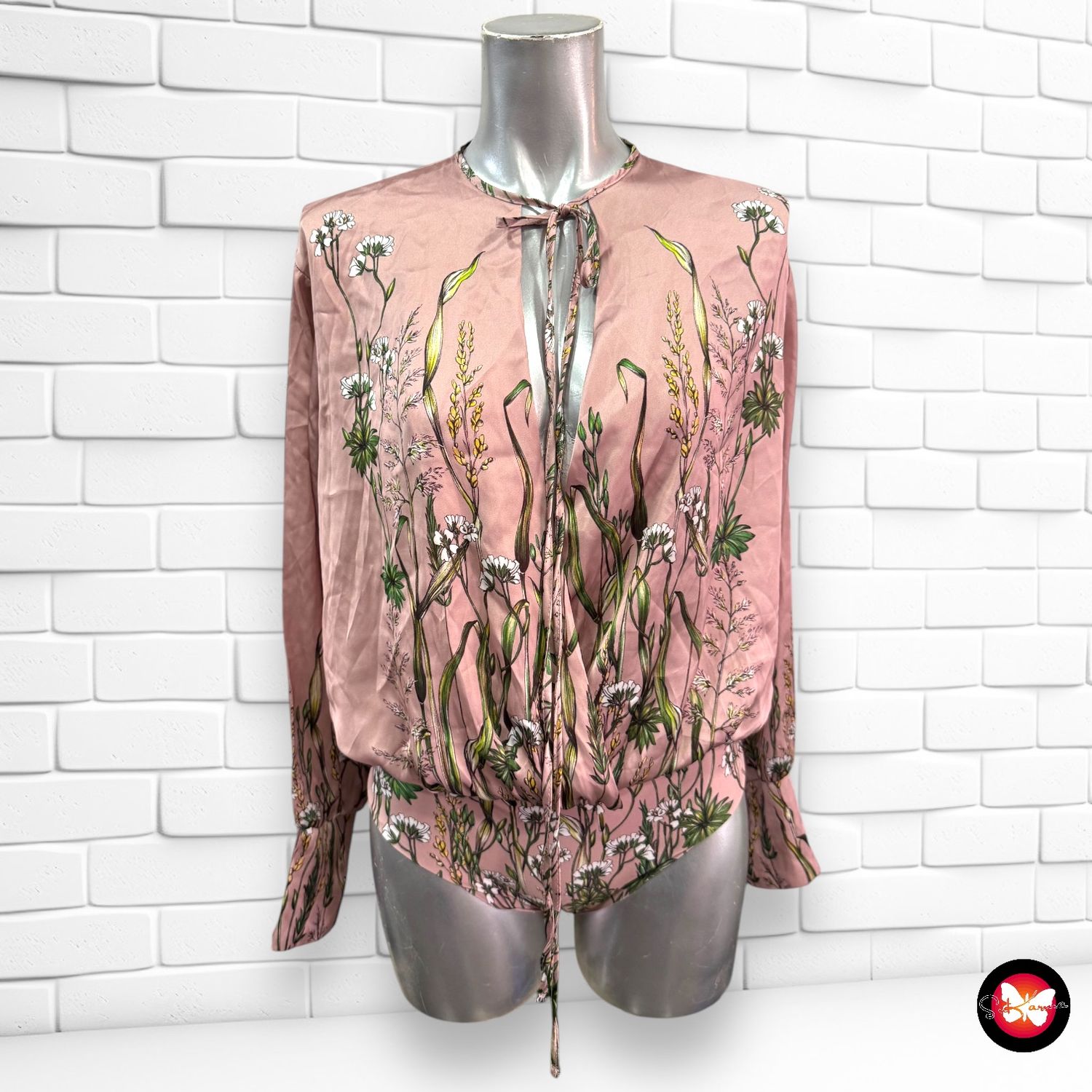 Body con lacito y florecitas ZARA Talla S (grande)