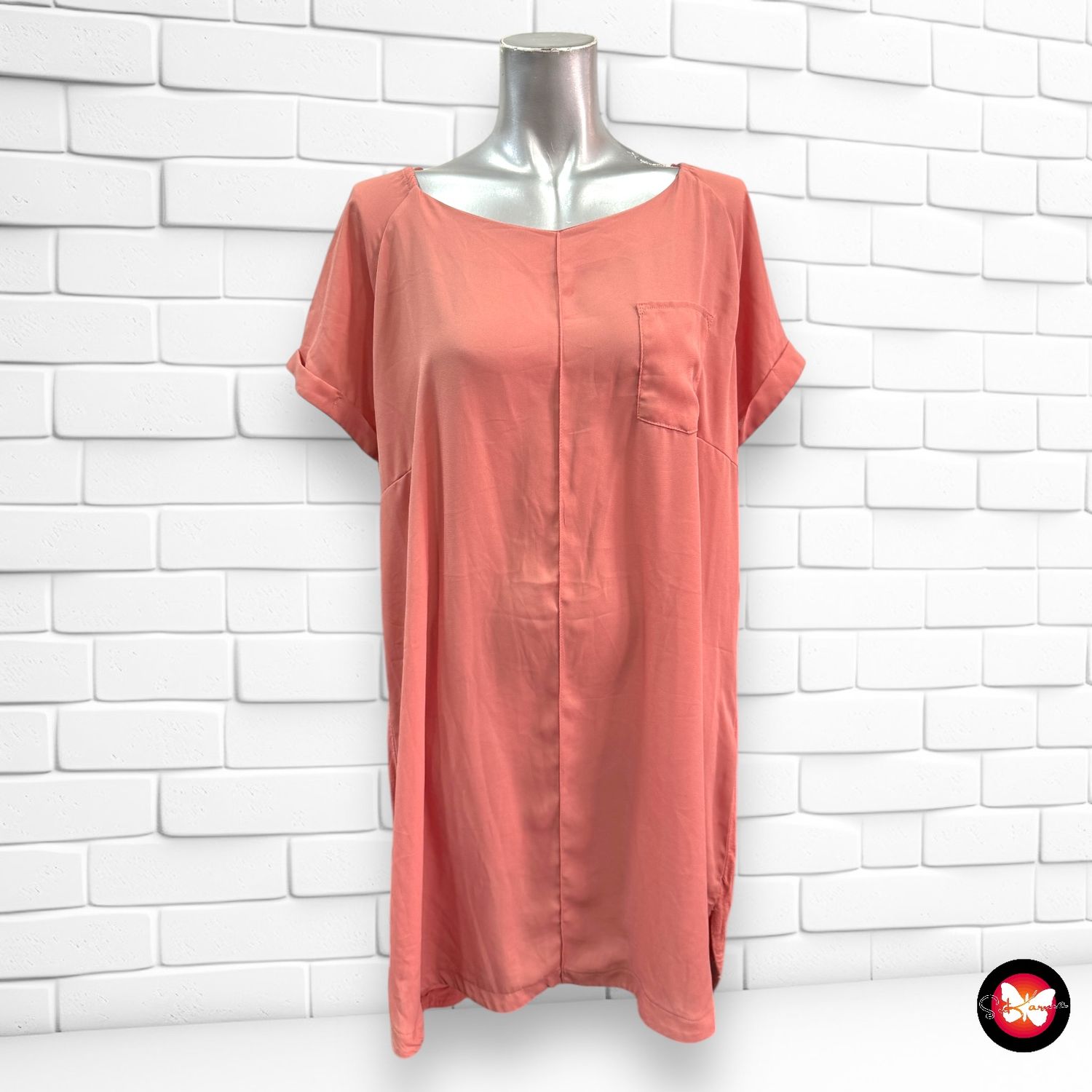 Vestido básico con bolsillo Talla L