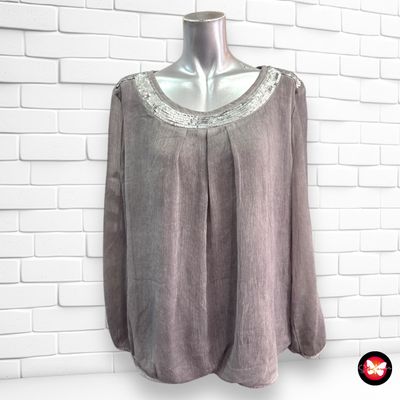 Blusa translucida con lentejuelas VÖGELE Talla 44