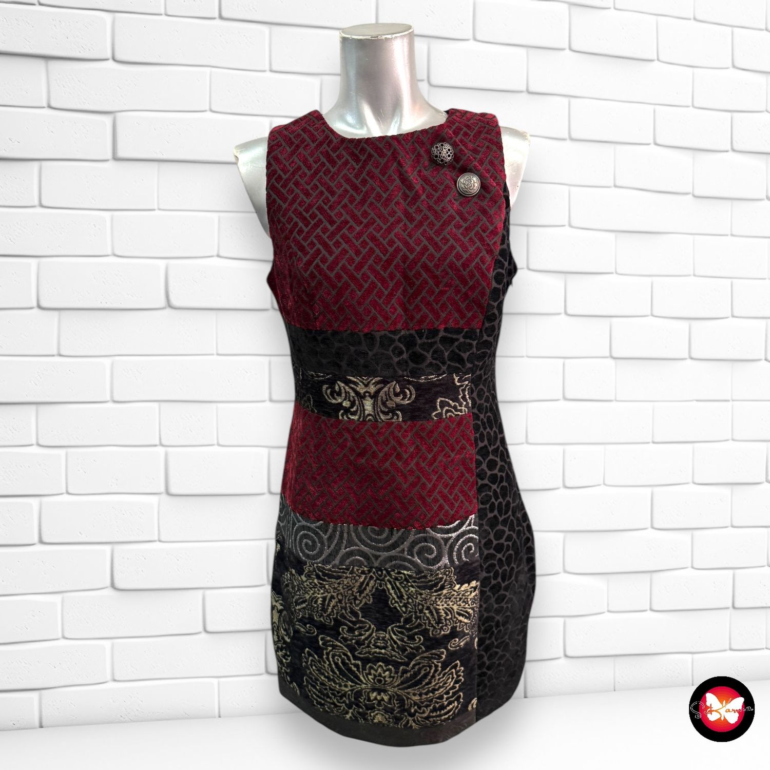 Vestido con terciopelo TALEYO Talla S