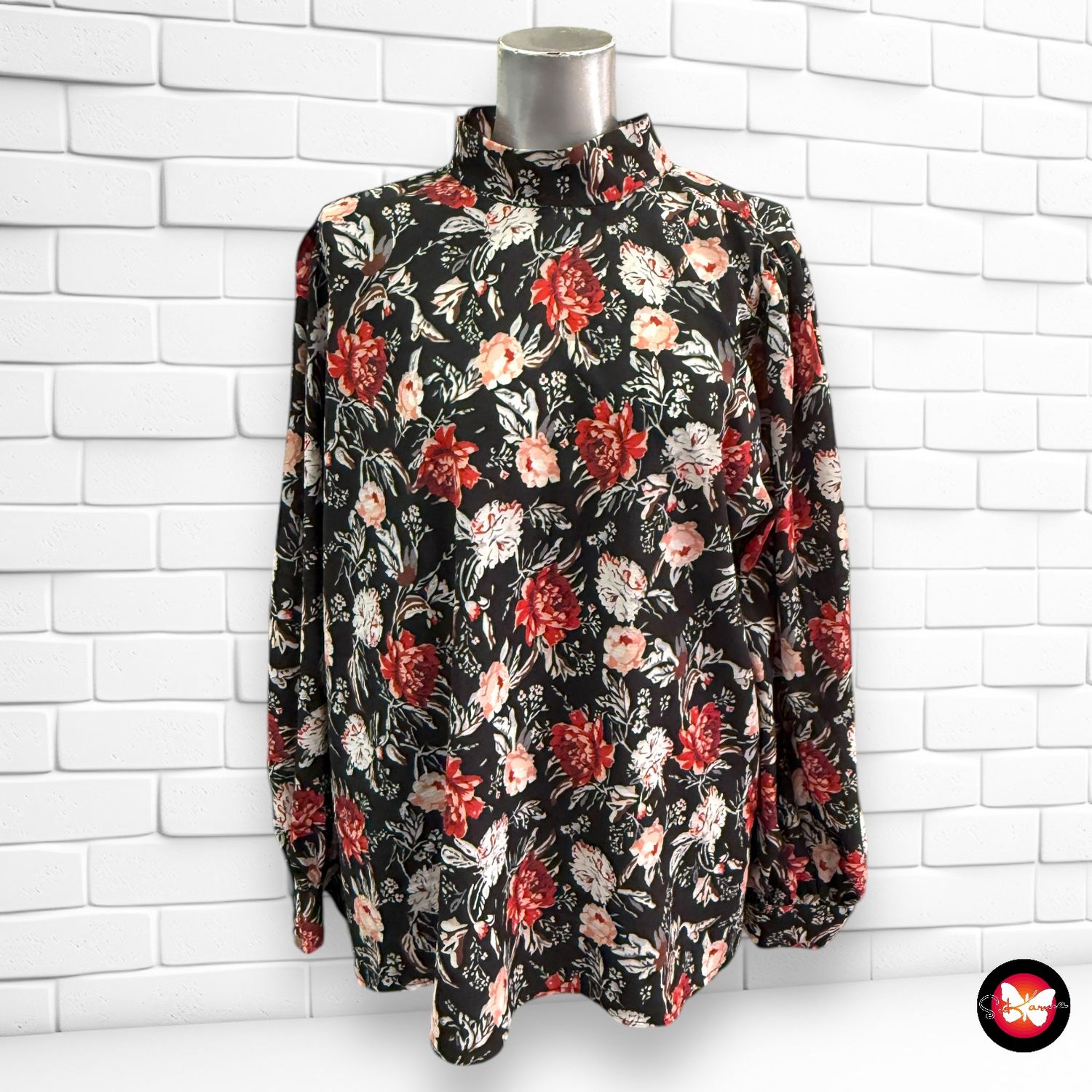 Blusa de rosas MILAN KISS Talla XL