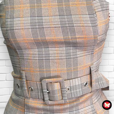 Vestido príncipe de gales de tirantes SINSAY Talla XXS