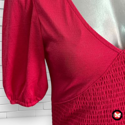 Vestido con fruncido nido de abeja SINSAY Talla S