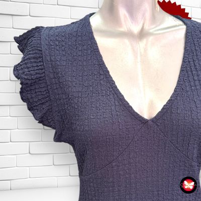 Vestido con mangas de volantes SINSAY Talla S