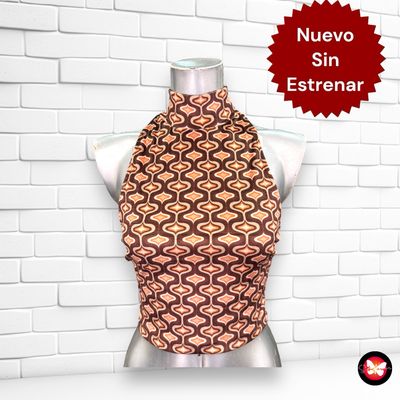 Blusa de estampado y terciopelo SINSAY Talla S