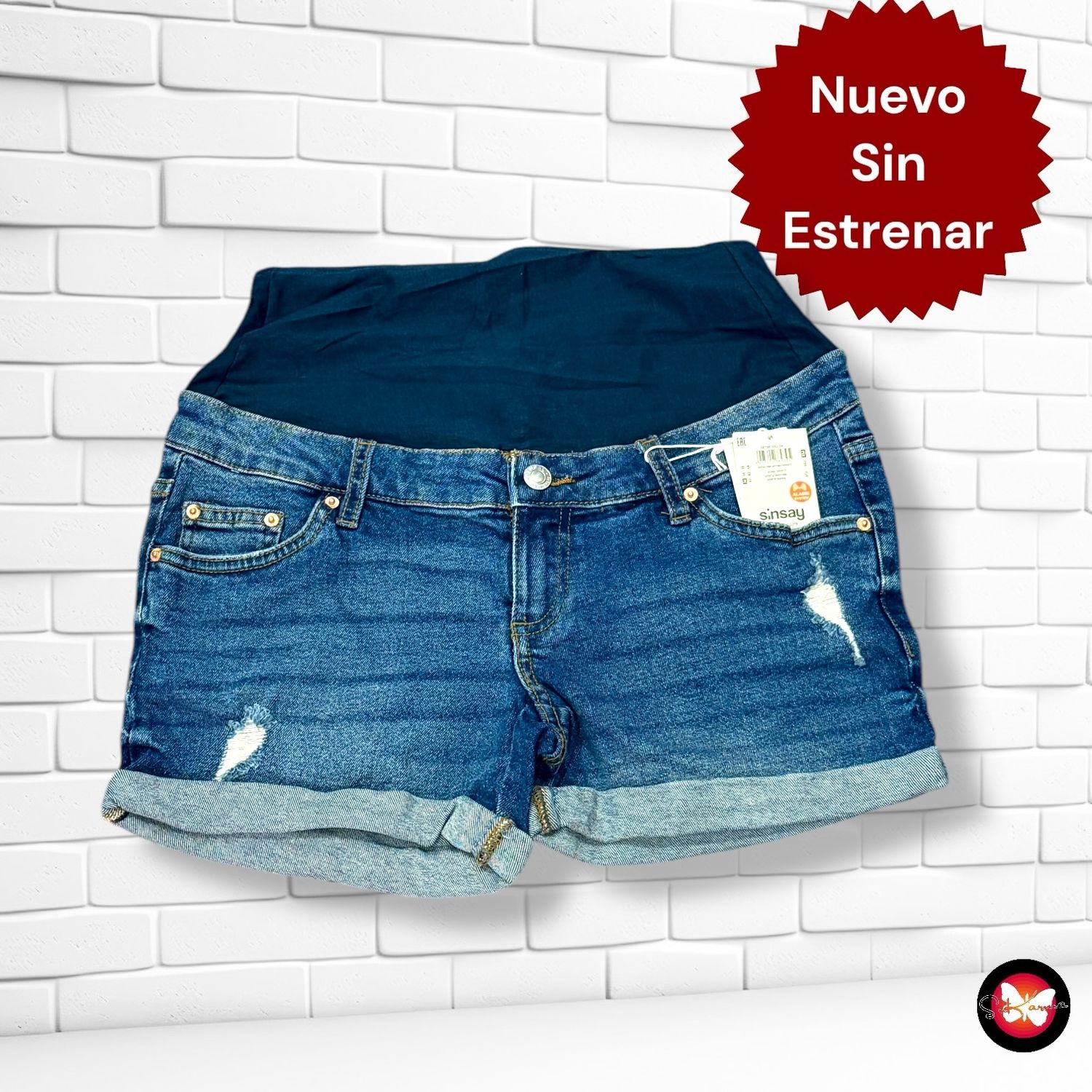 Short vaquero premamá SINSAY Talla 34