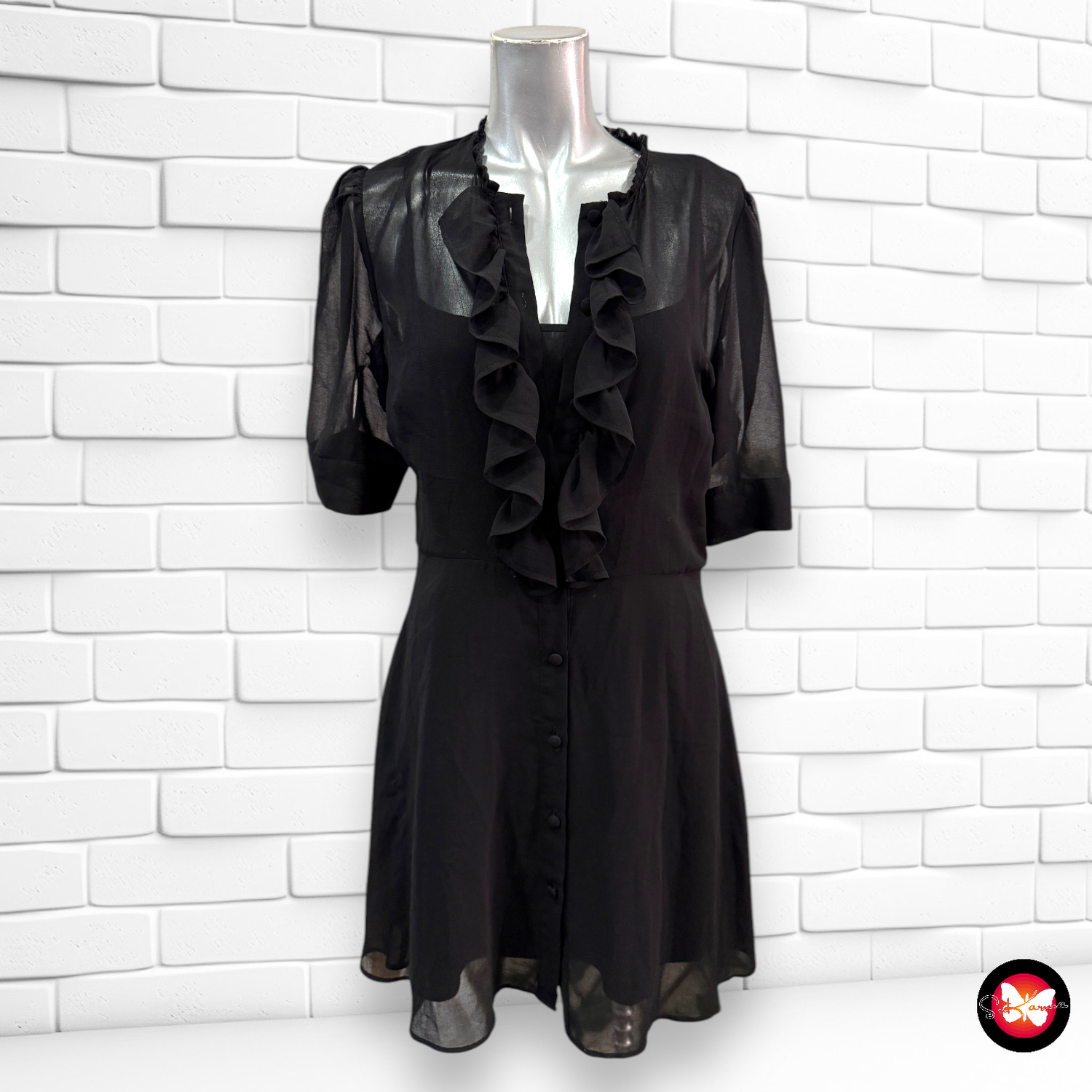 Vestido traslúcido ZARA Talla S