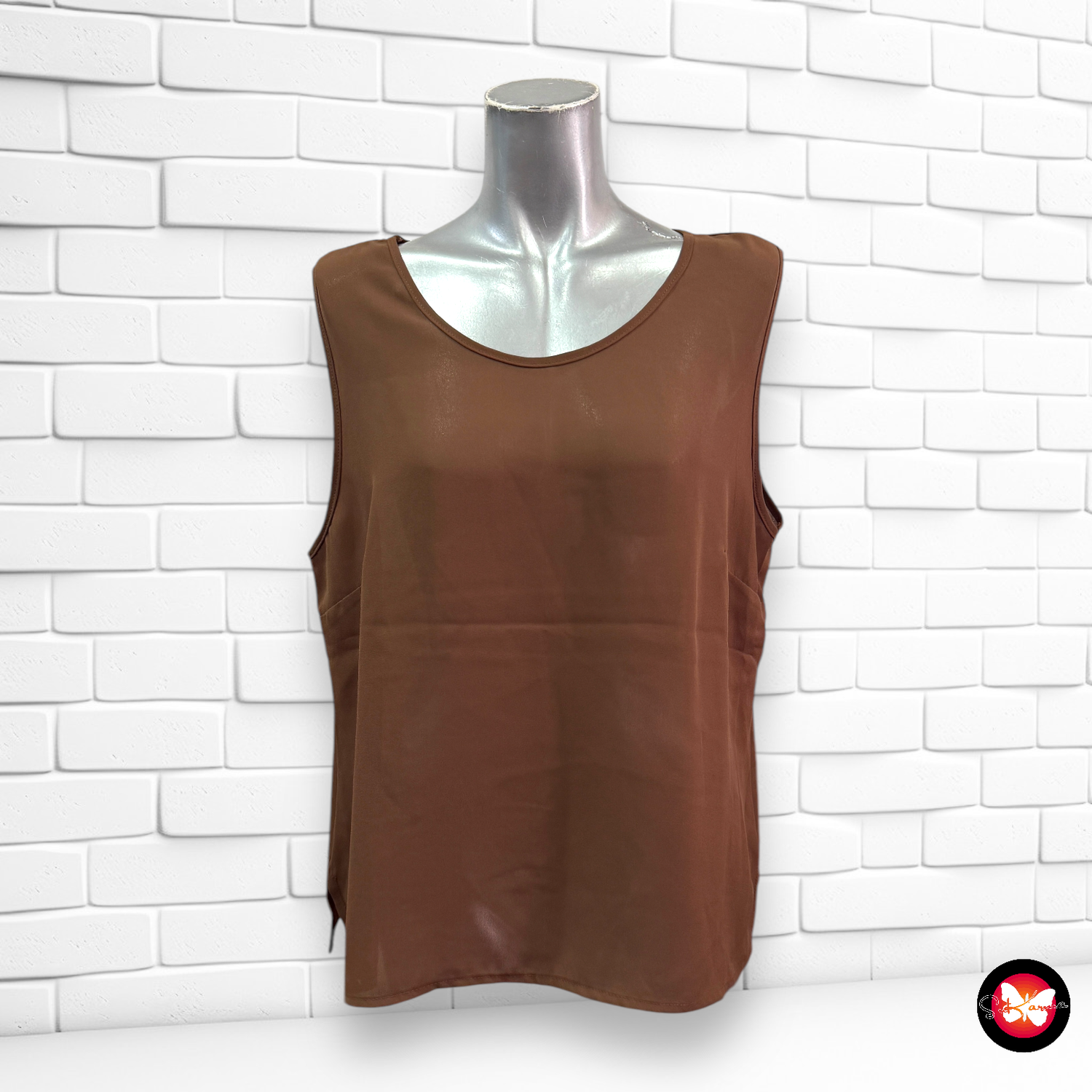 Blusa básica sin mangas Talla L/XL