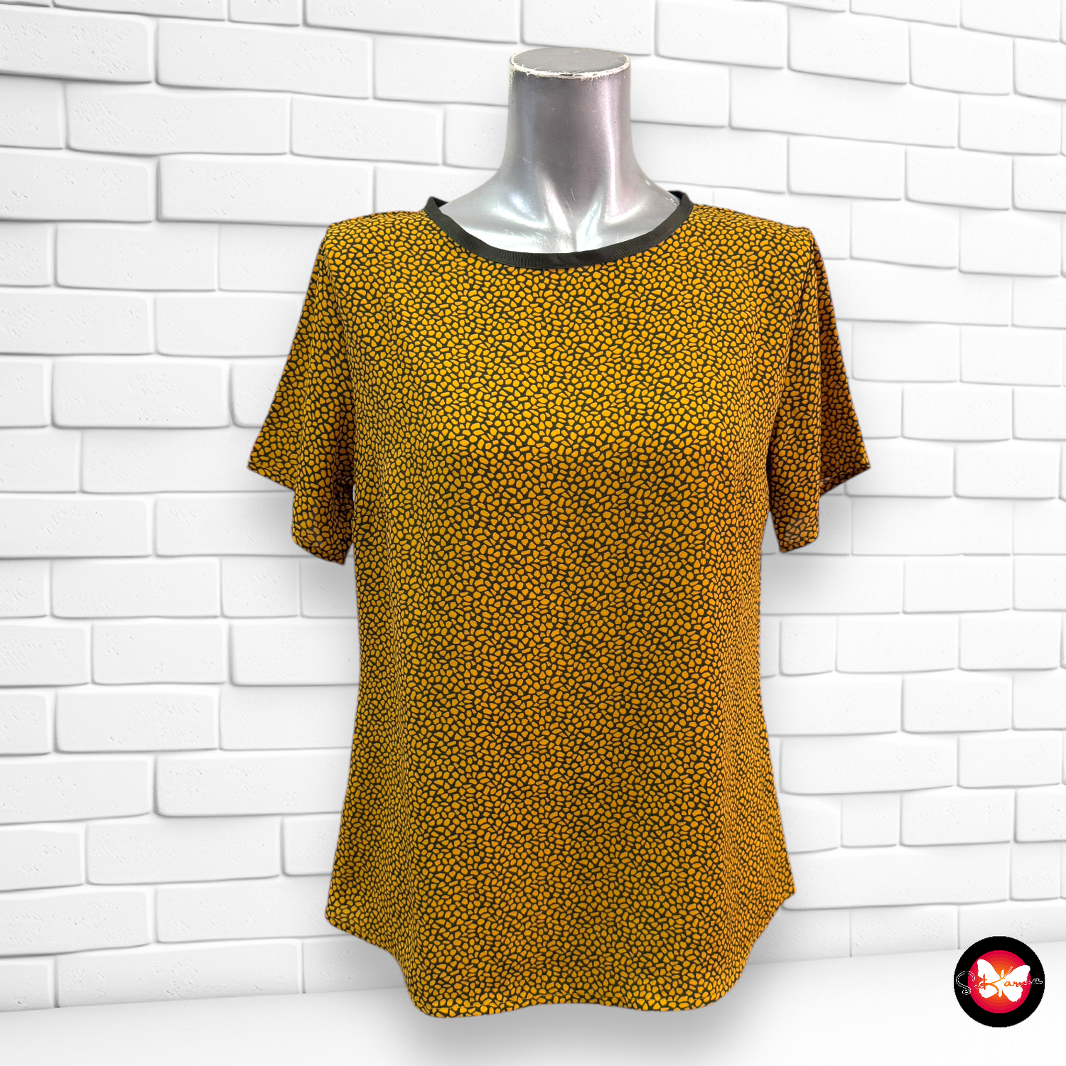 Blusa de manga corta con estampado HEMA Talla S