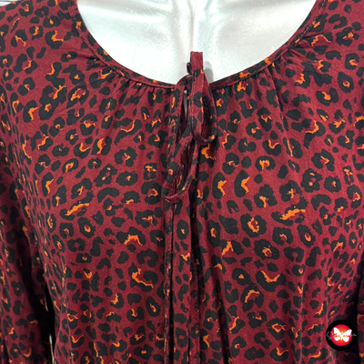 Vestido de manga larga animal print Talla S/M