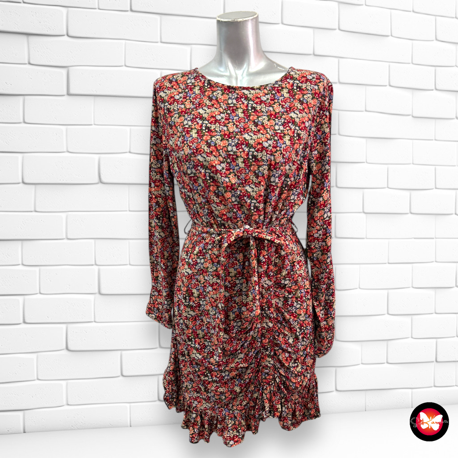 Vestido de manga larga de florecitas LOFTY MANNER Talla S