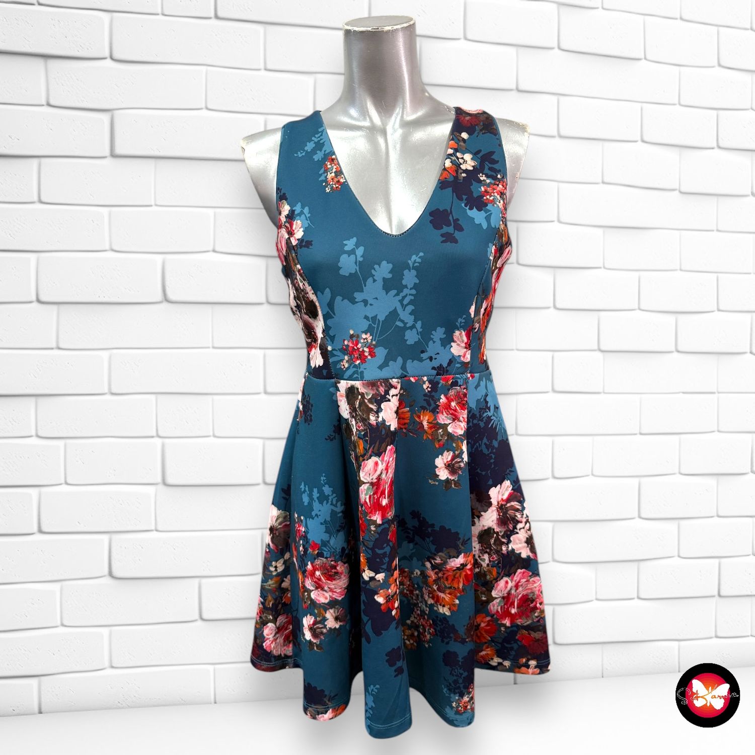 Vestido sin mangas con flores SENSE Talla S