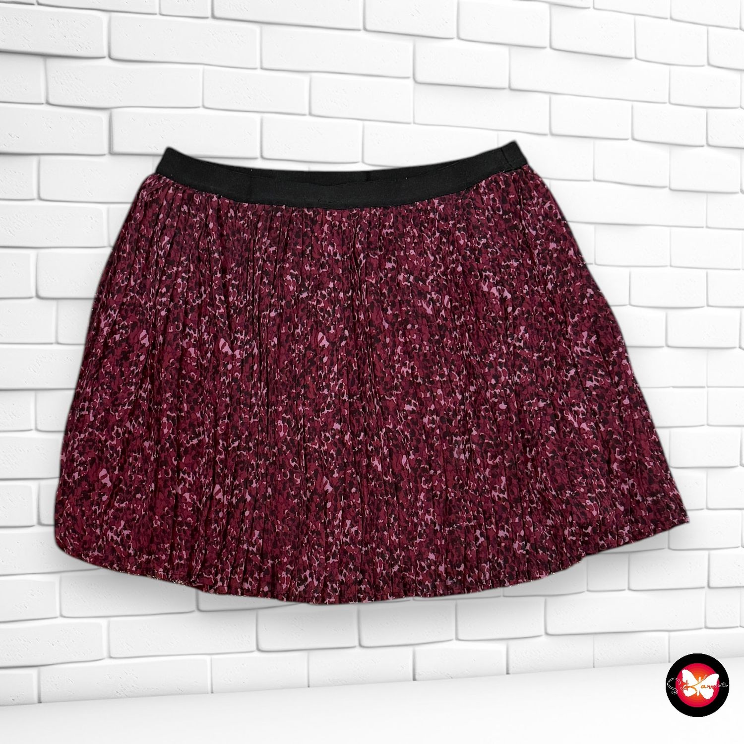 Falda plisada de animal print TEX Talla S
