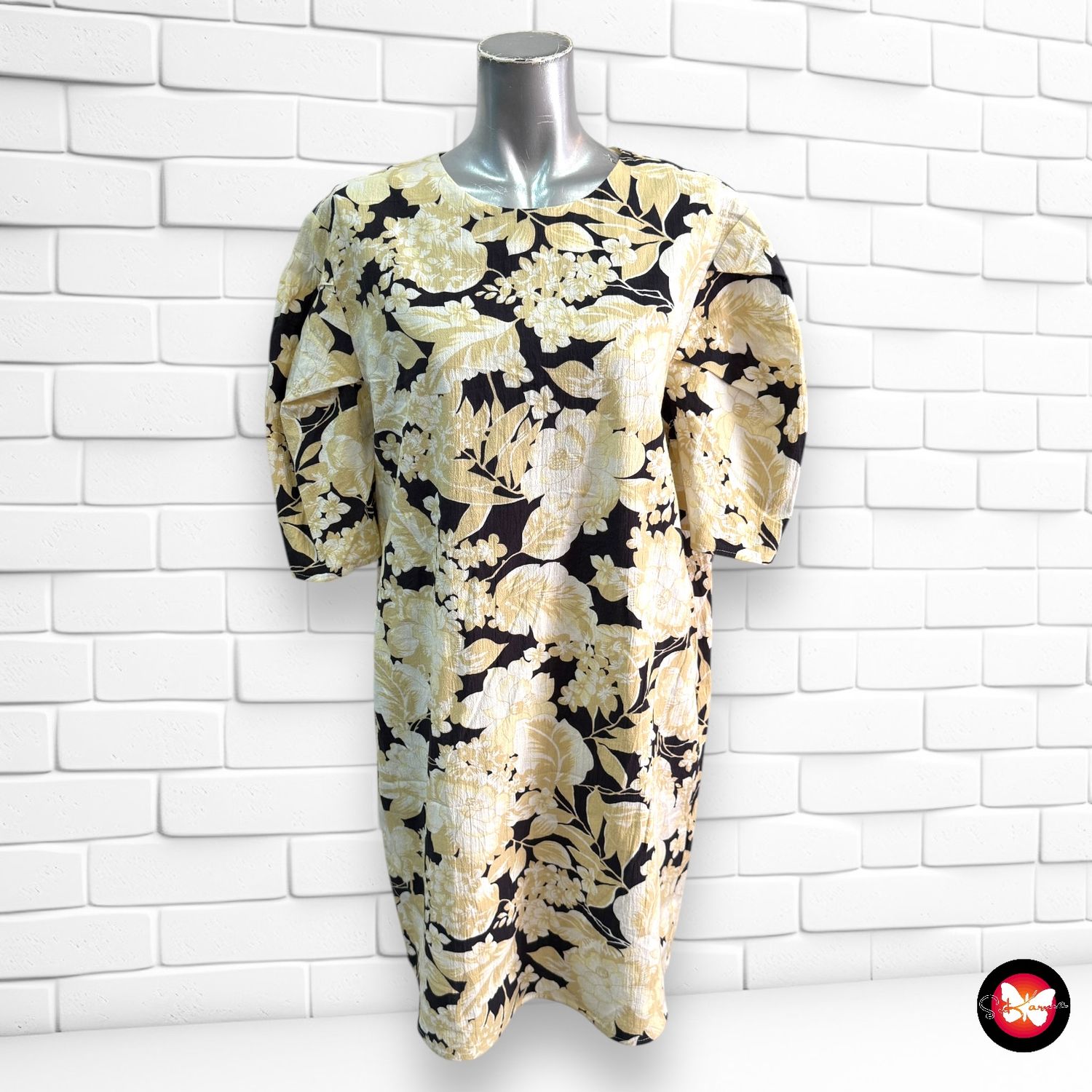 Vestido con mangas abullonadas H&amp;M Talla 38