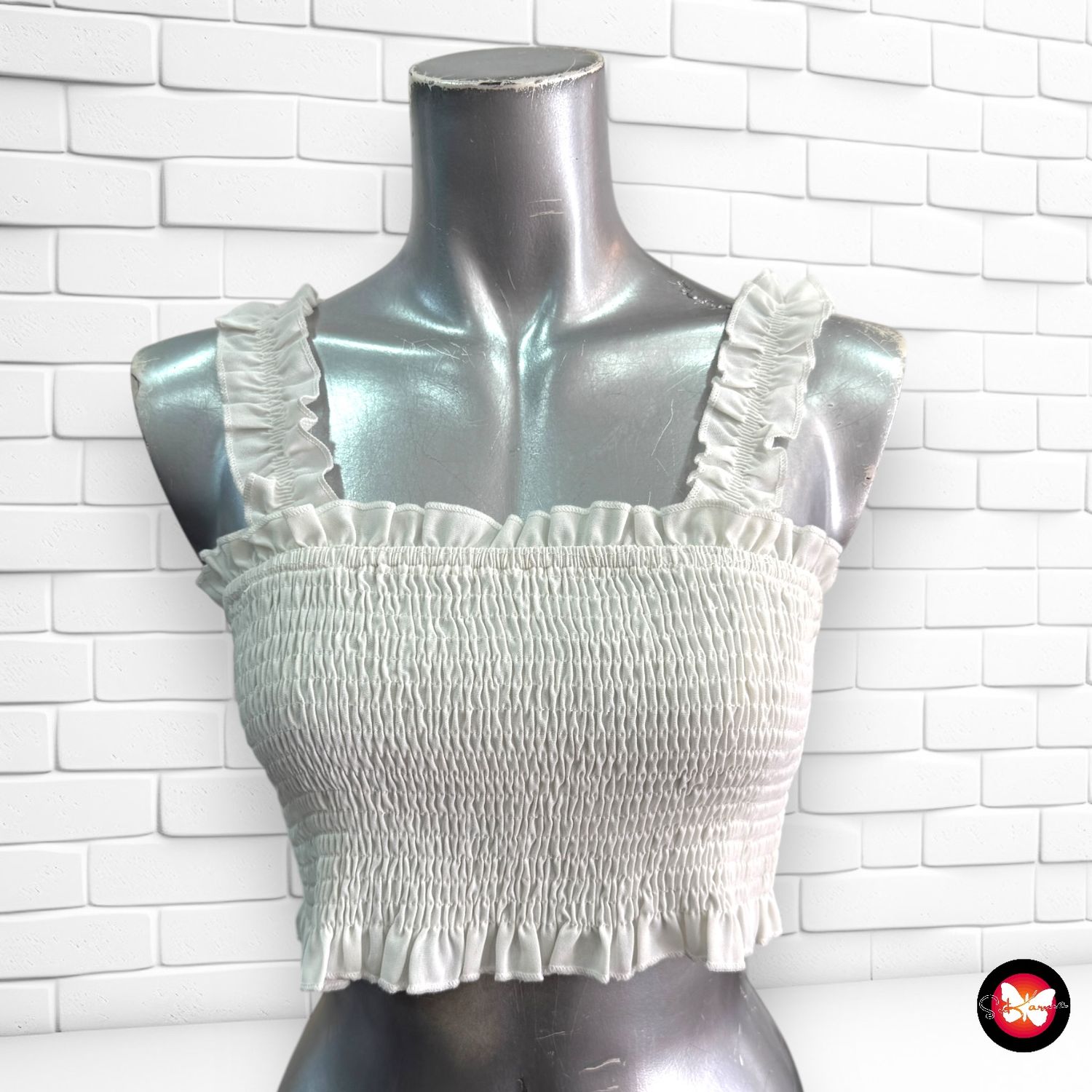 Blusa ajustada cropped SHEIN Talla S