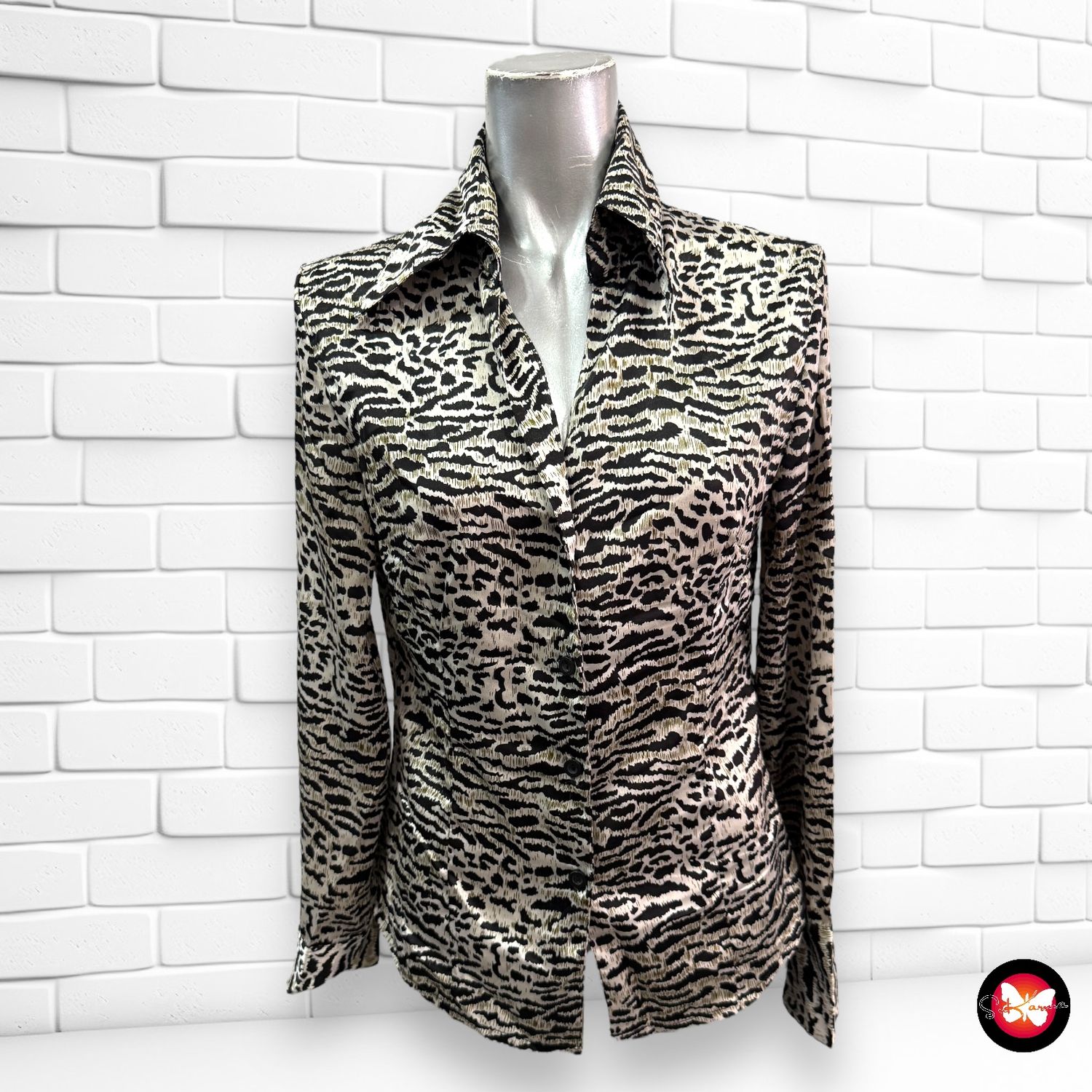 Camisa de seda animal print Talla M