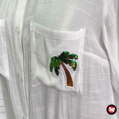 Camisa básica con apliques DIVIDED Talla 34
