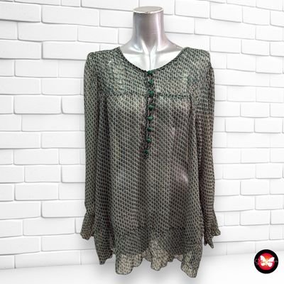 Blusa traslúcida de manga larga SWEET MISS Talla L