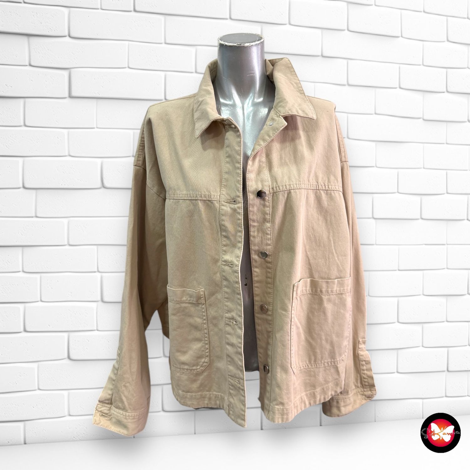 Cazadora vaquera oversized ZARA Talla L