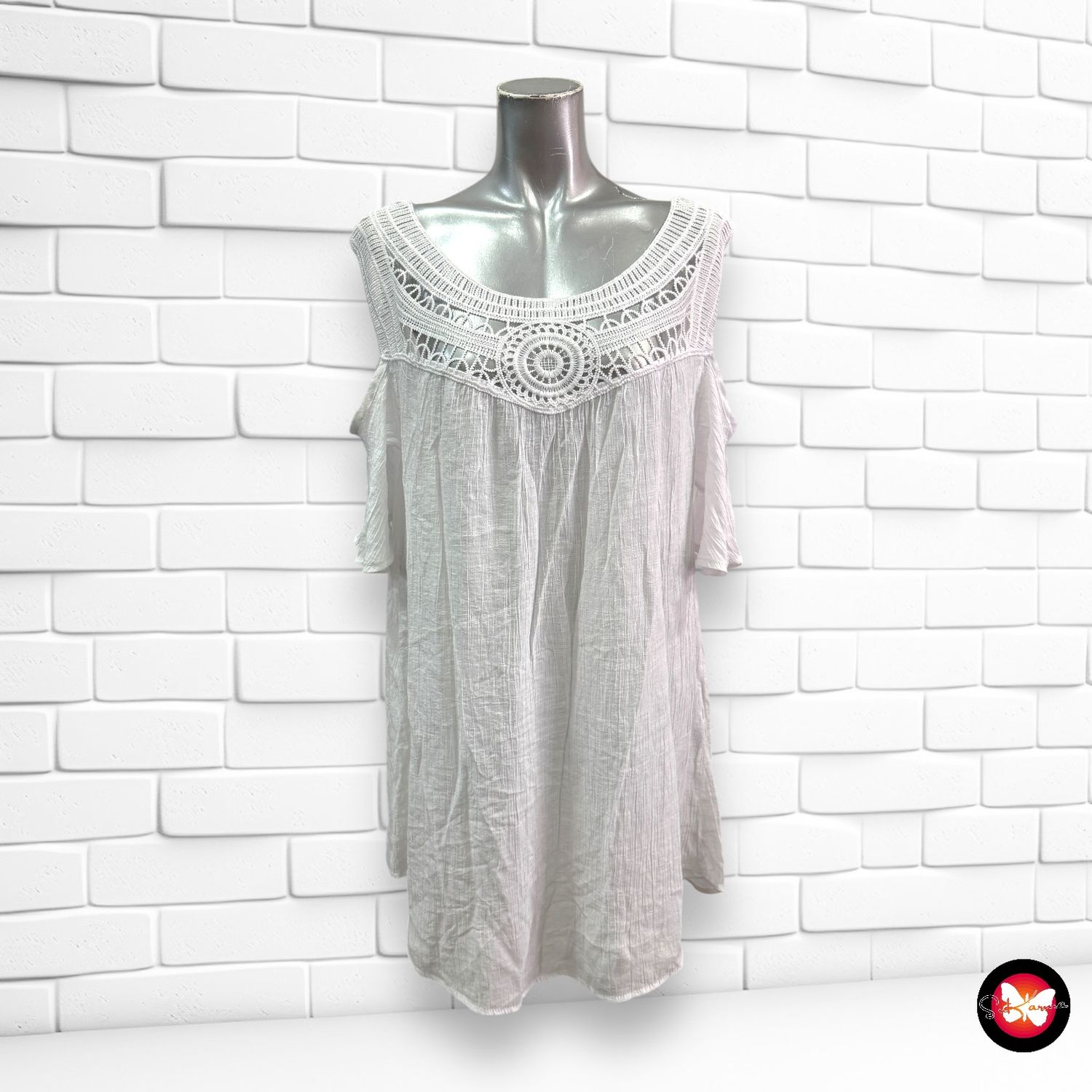 Vestido playero con encaje CATALINA Talla XL