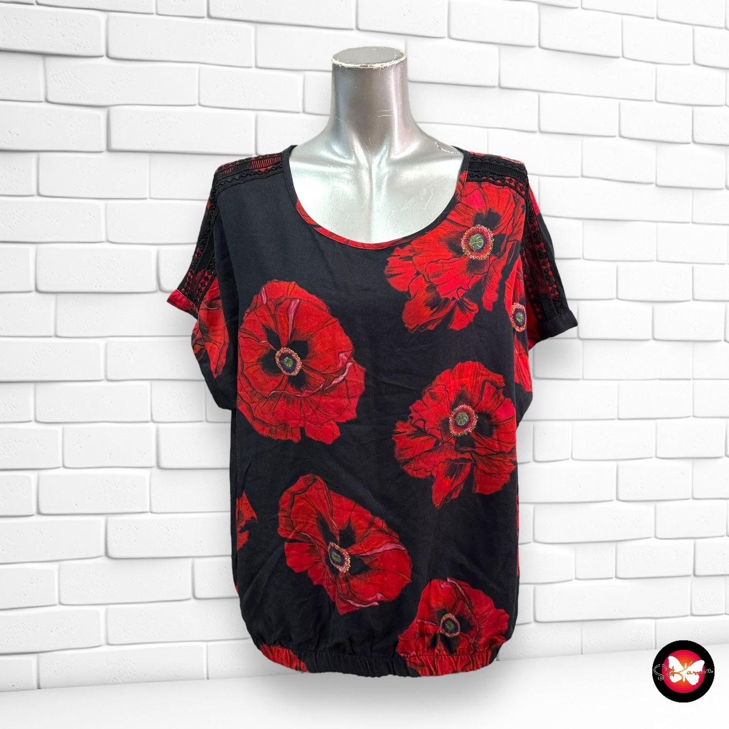 Blusa de amapolas INFRONT Talla M
