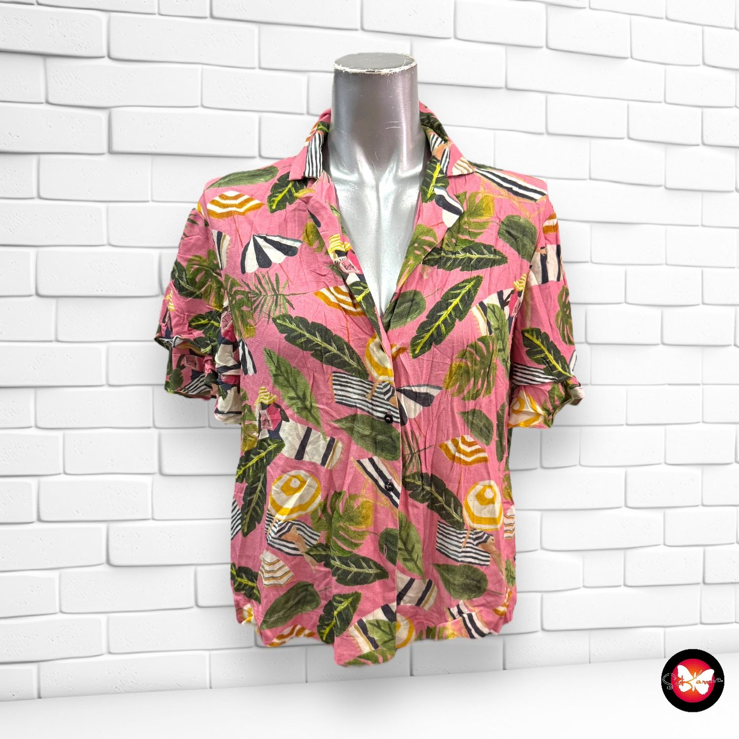 Camisa con estampado MANGO Talla XS