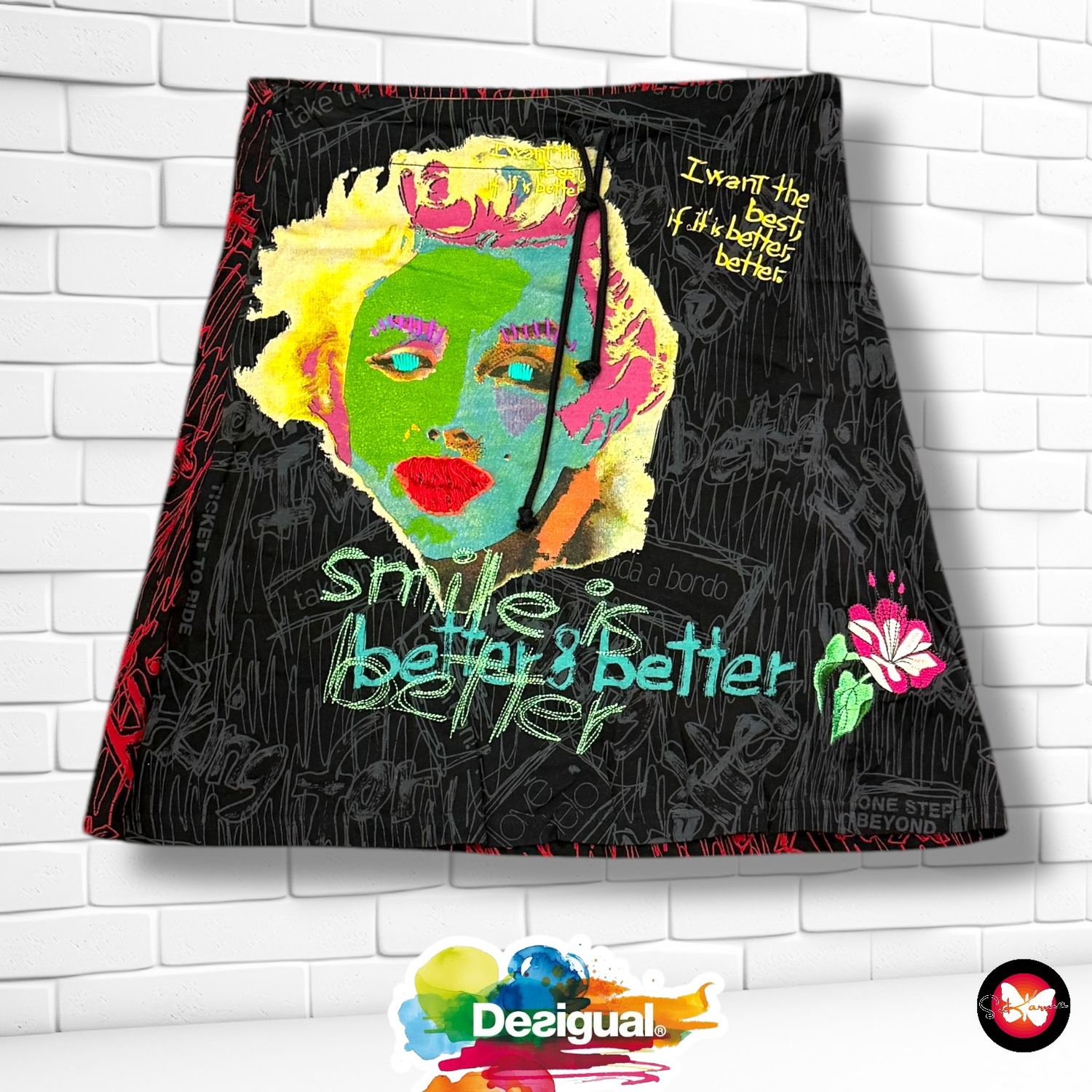Falda con estampado &quot;Marilyn&quot; DESIGUAL Talla S