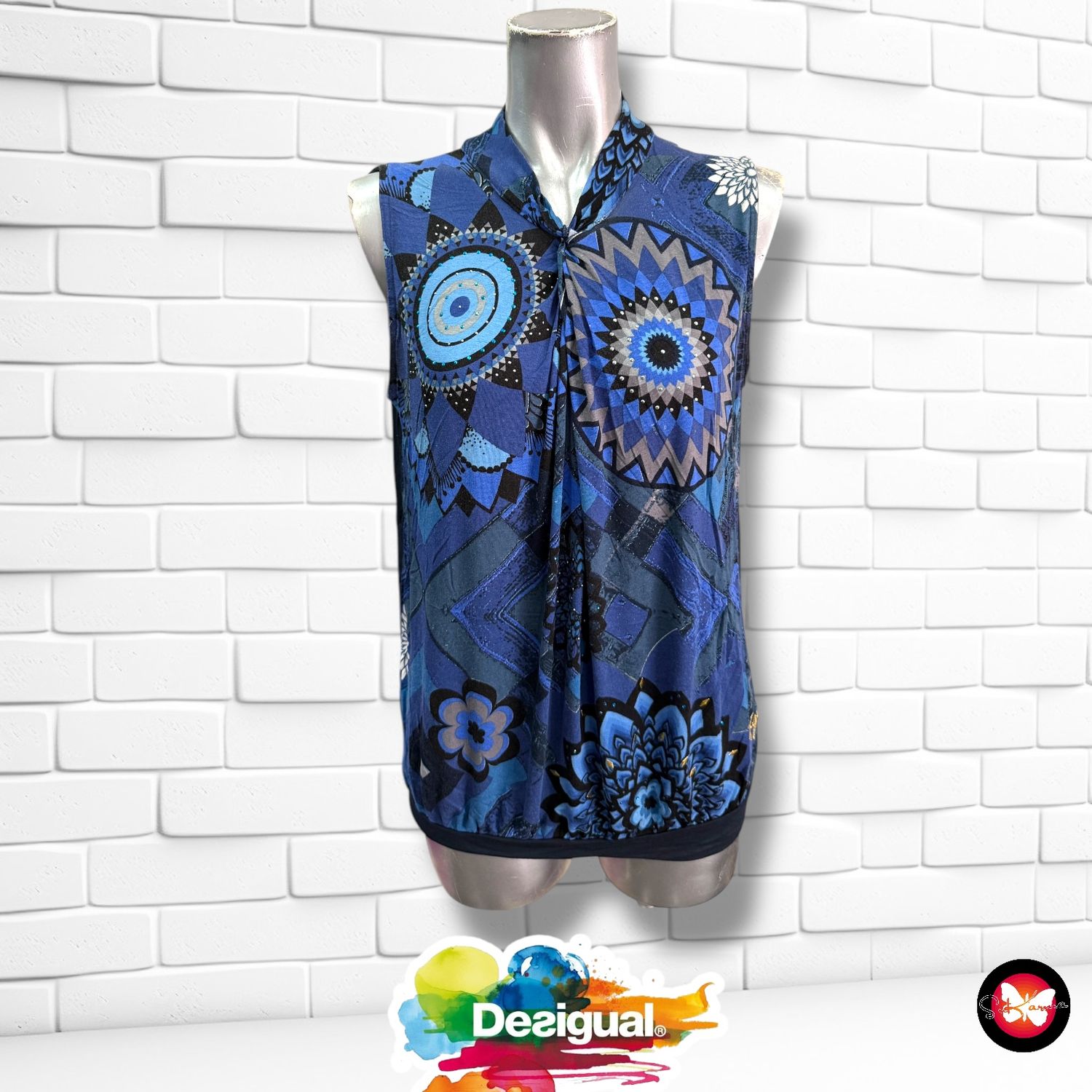 Blusa con estampado DESIGUAL Talla S