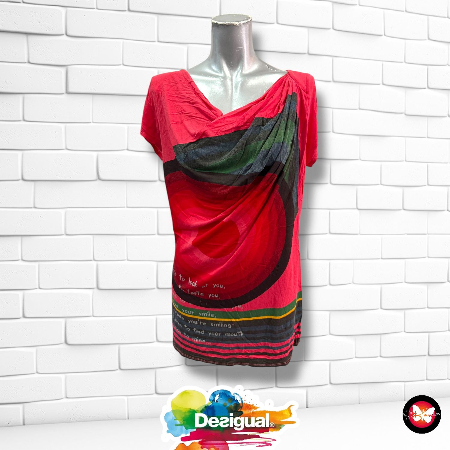 Camiseta con estampado DESIGUAL Talla M