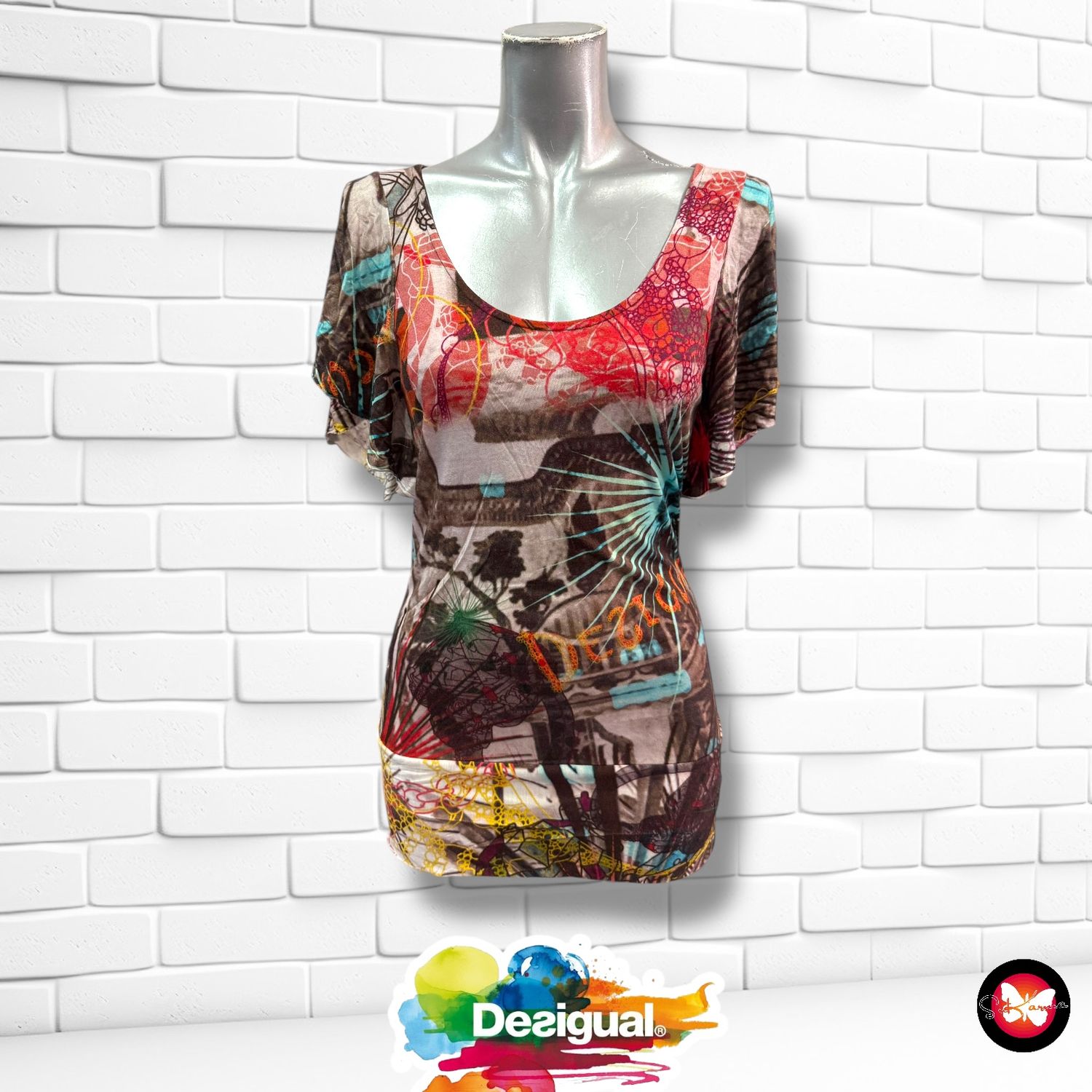 Camiseta con estampado DESIGUAL Talla S