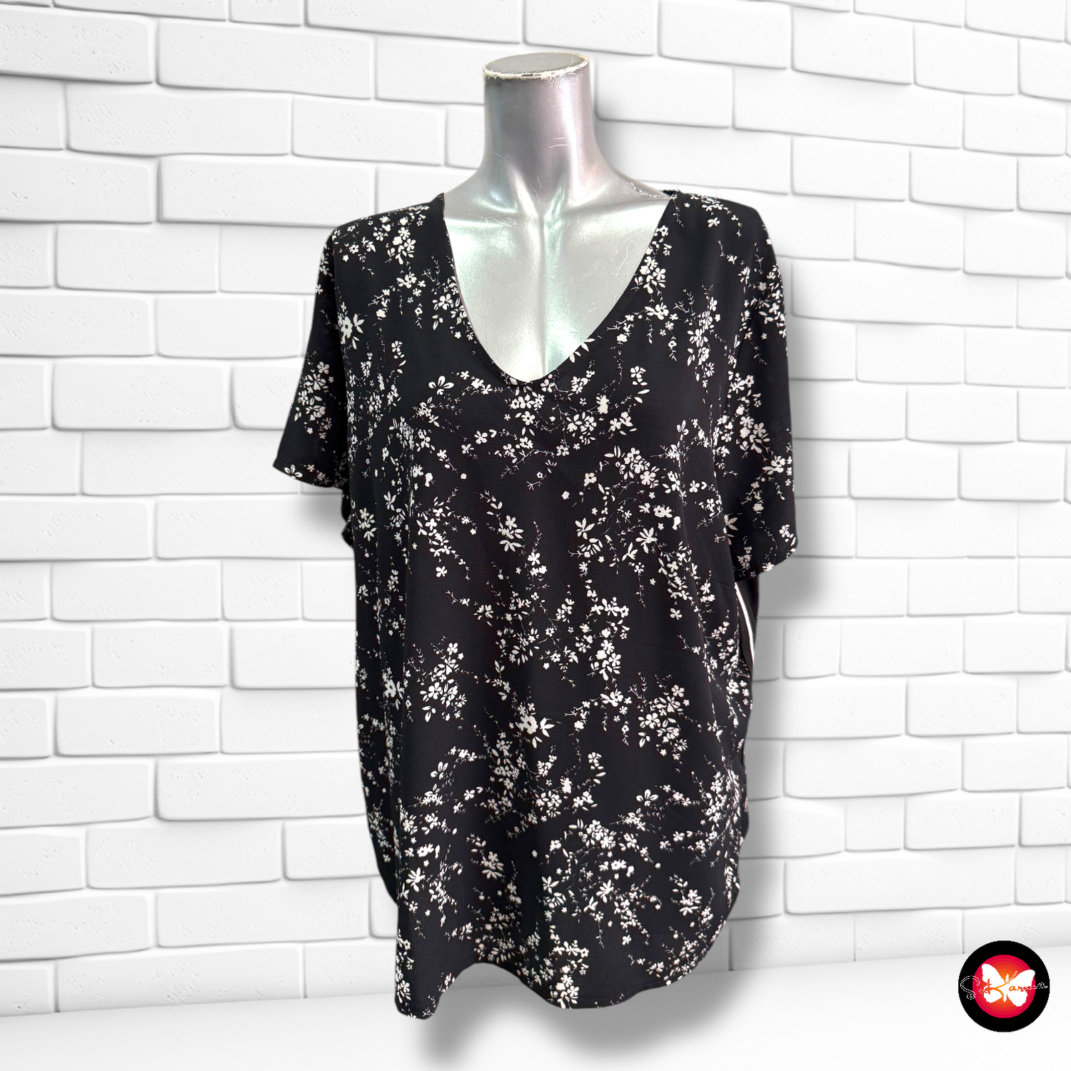 Blusa de manga corta Talla XL
