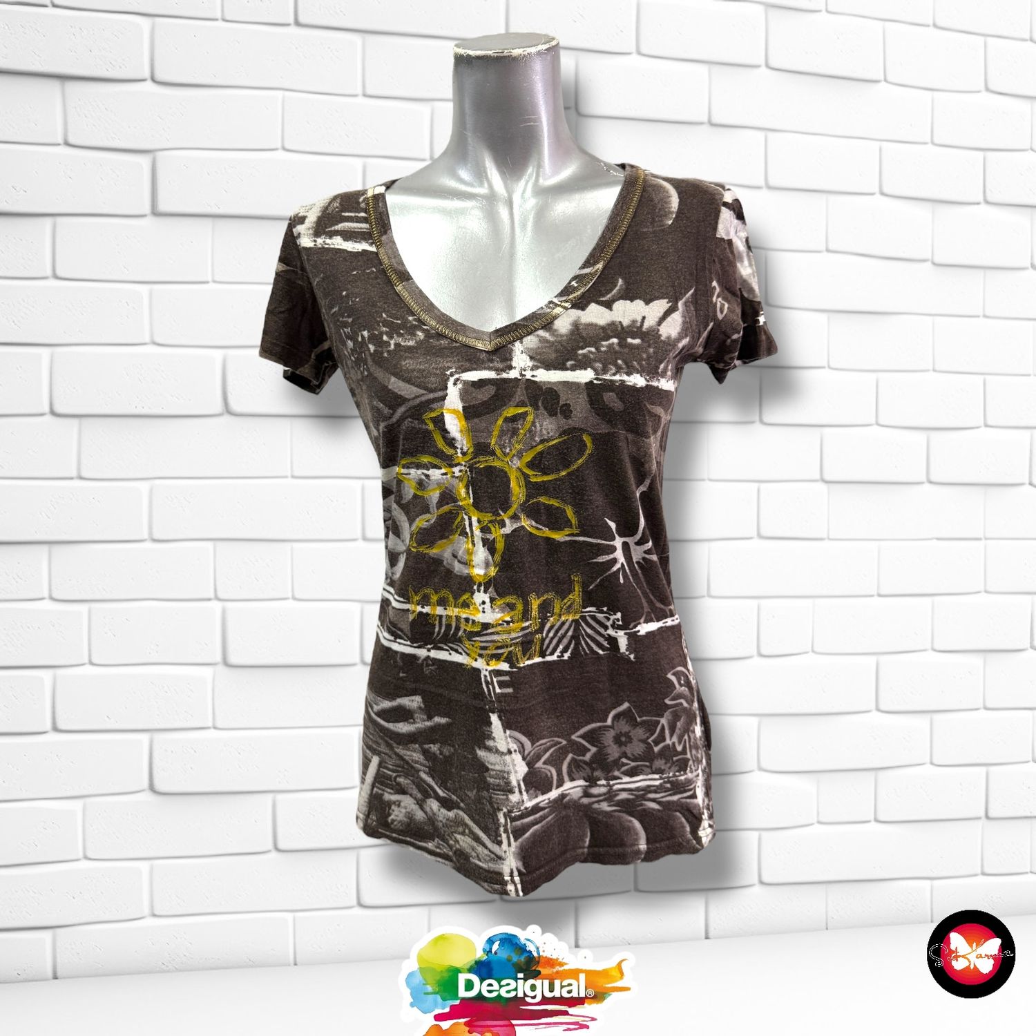 Camiseta con estampado DESIGUAL Talla M