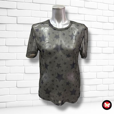 Blusa de manga corta traslúcida de estrellas NOISY MAY Talla XS