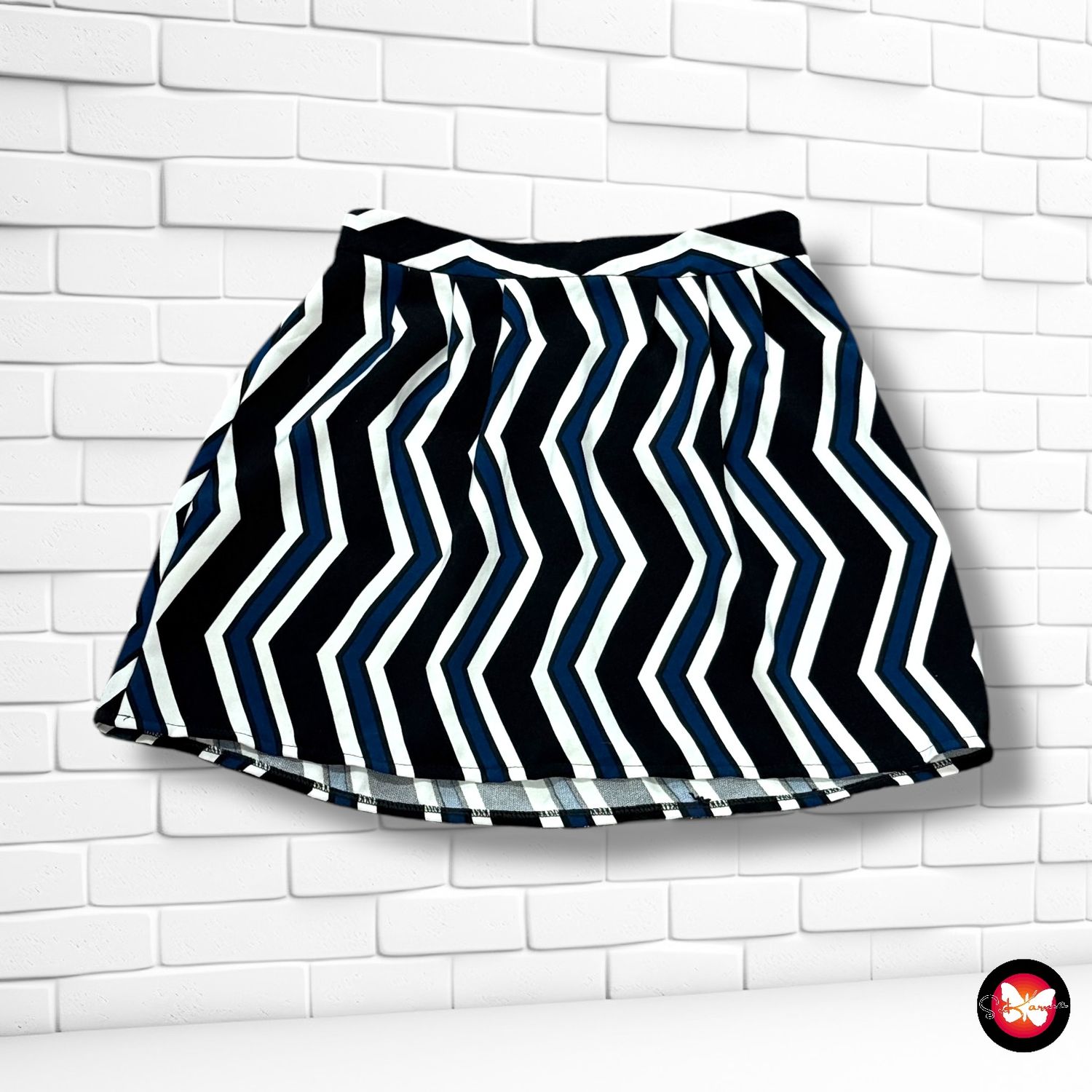 Falda rayas zigzag ZARA Talla S