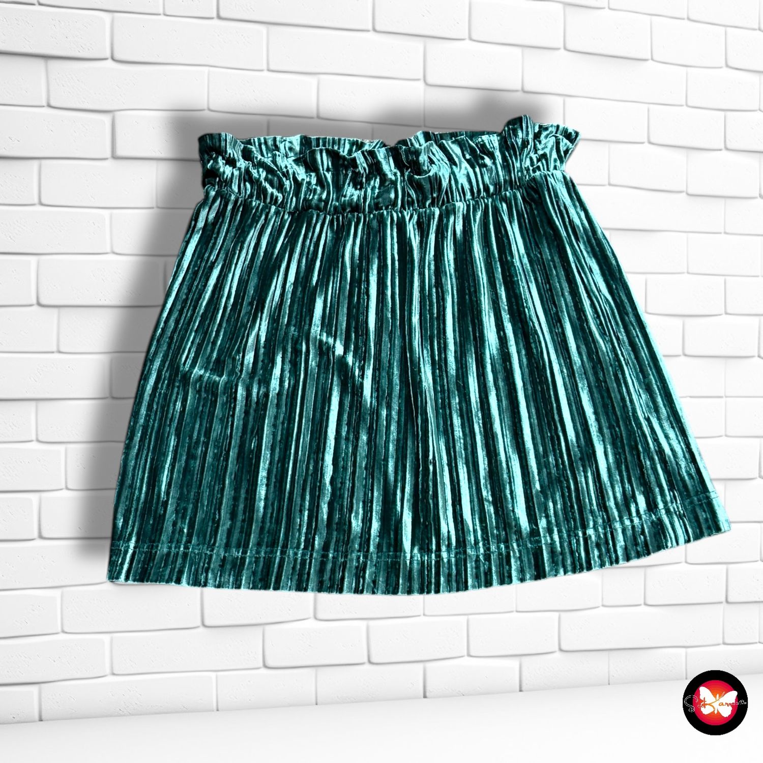 Falda plisada de terciopelo MONKL Talla S