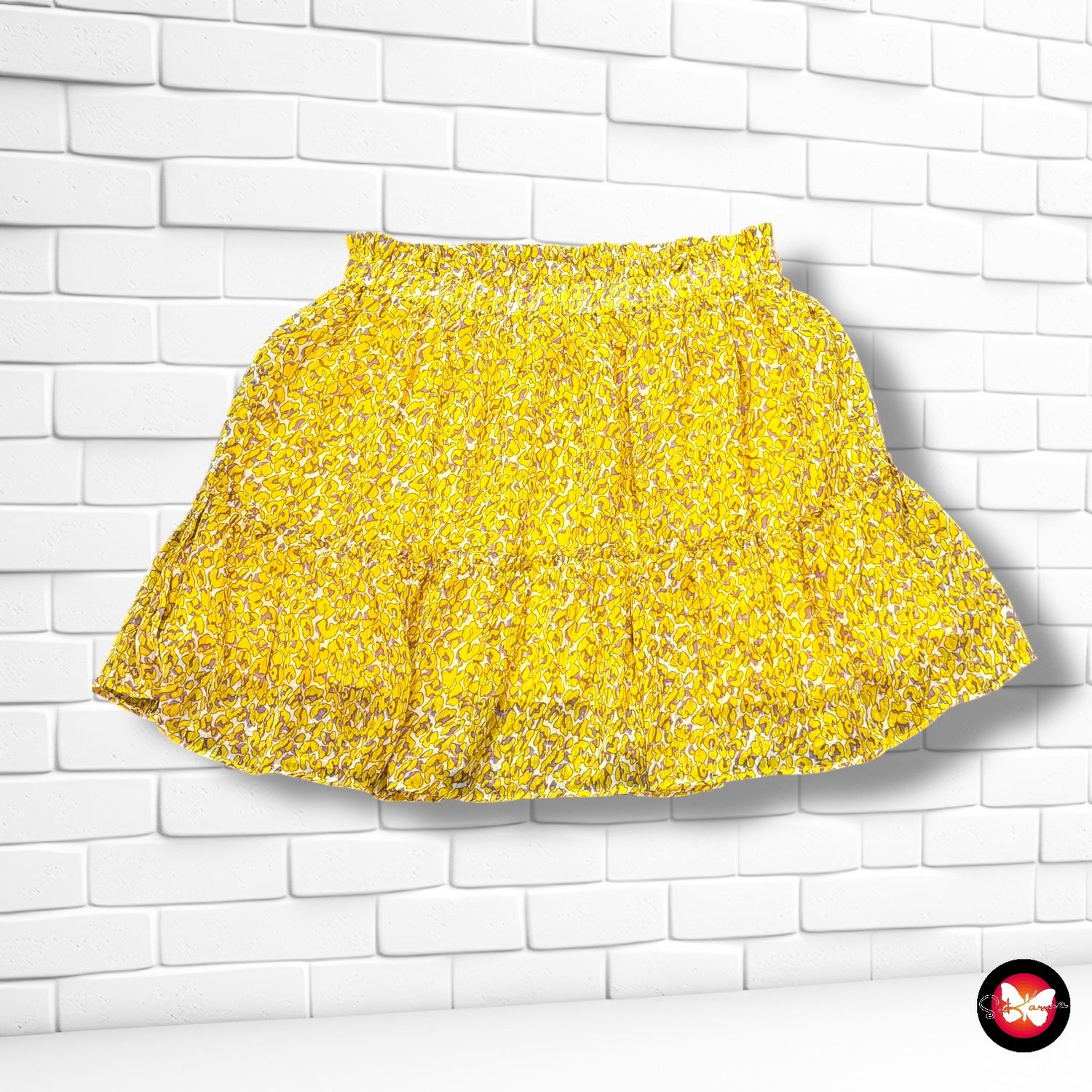 Falda de gasa de florecitas GOA Talla M