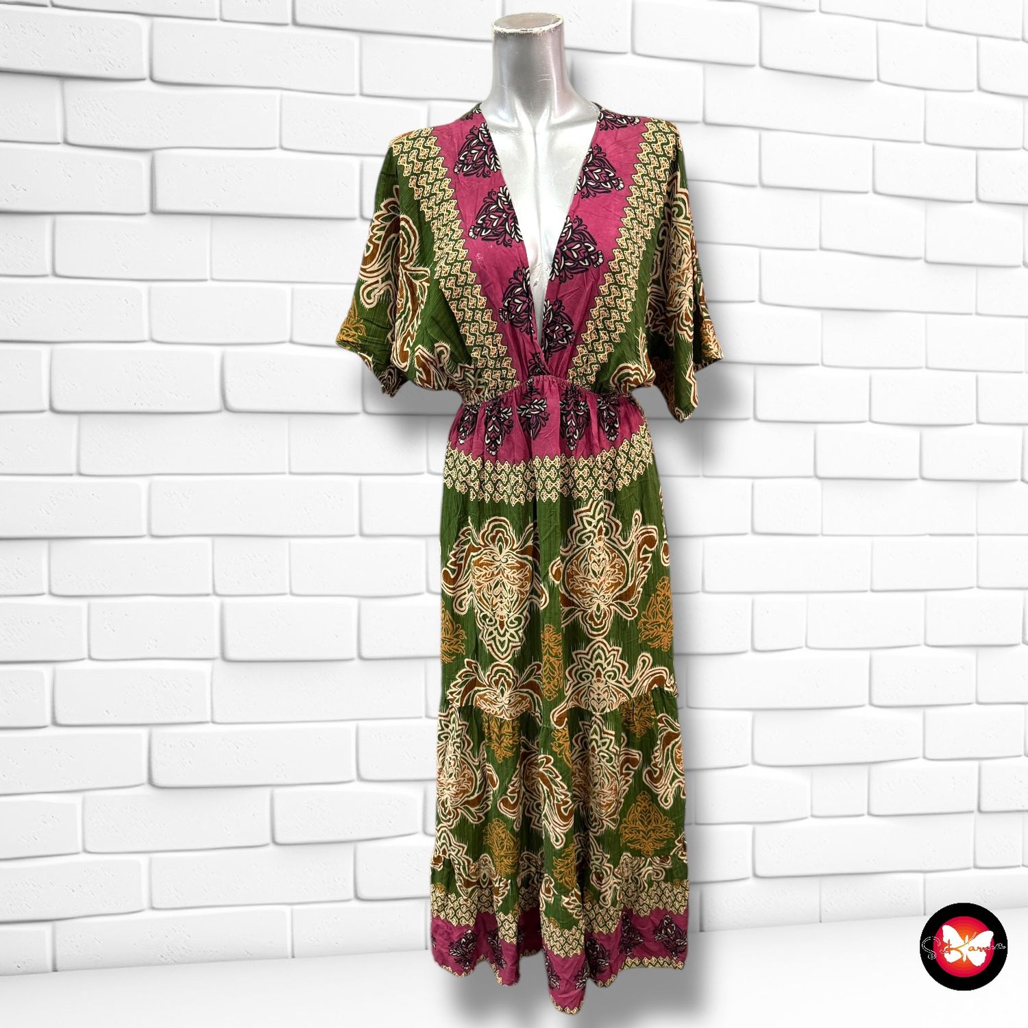 Vestido largo estampado Talla Única