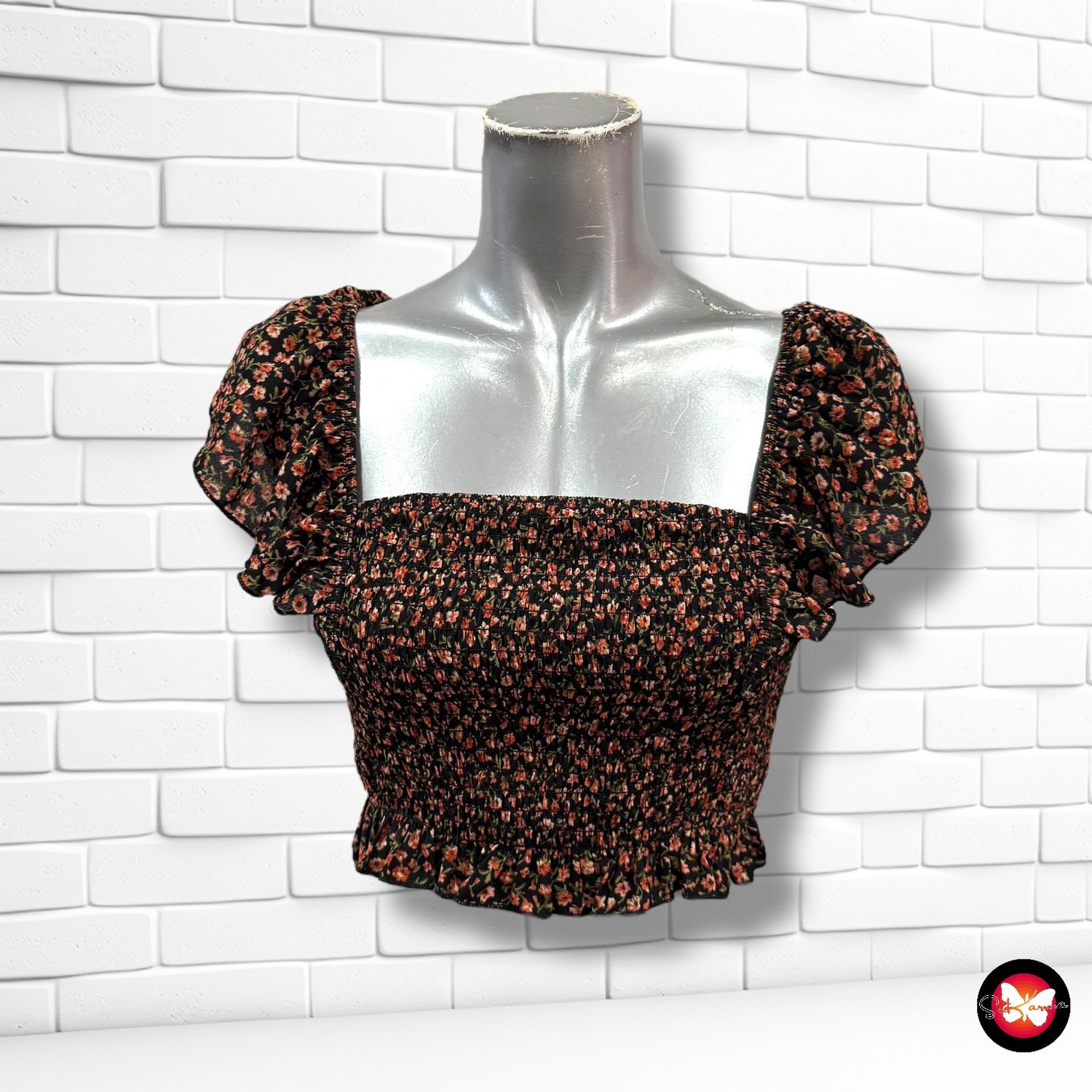 Top cropped nido de abeja SHEIN Talla S