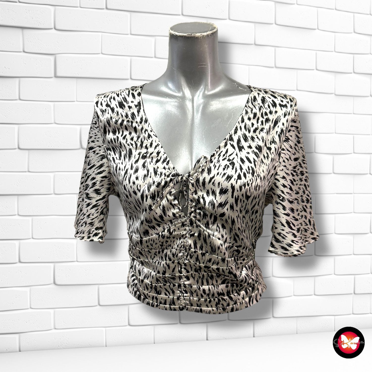 Top cropped animal print SEVEN SISTERS Talla S