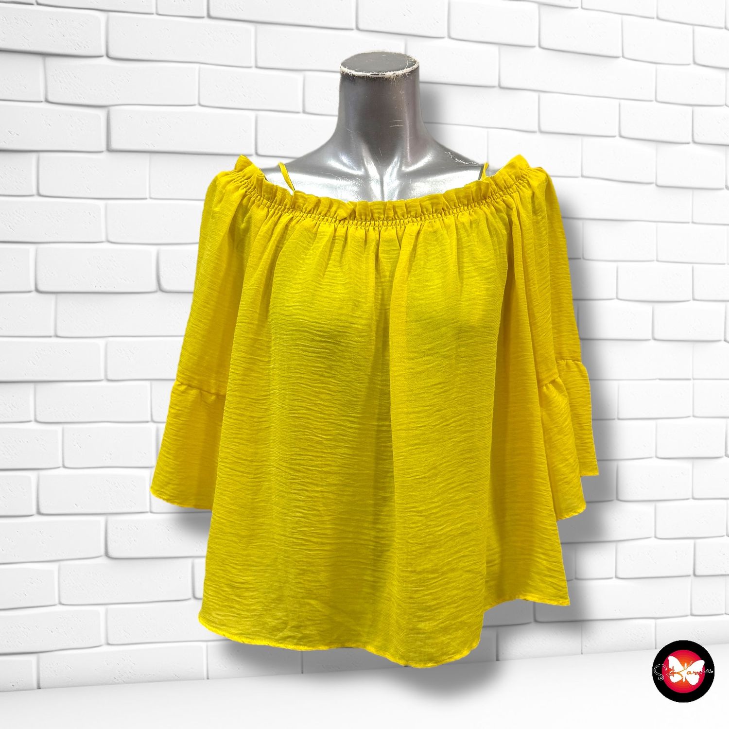 Blusa escote barco con tirantes H&amp;M CONSCIOUS Talla 36