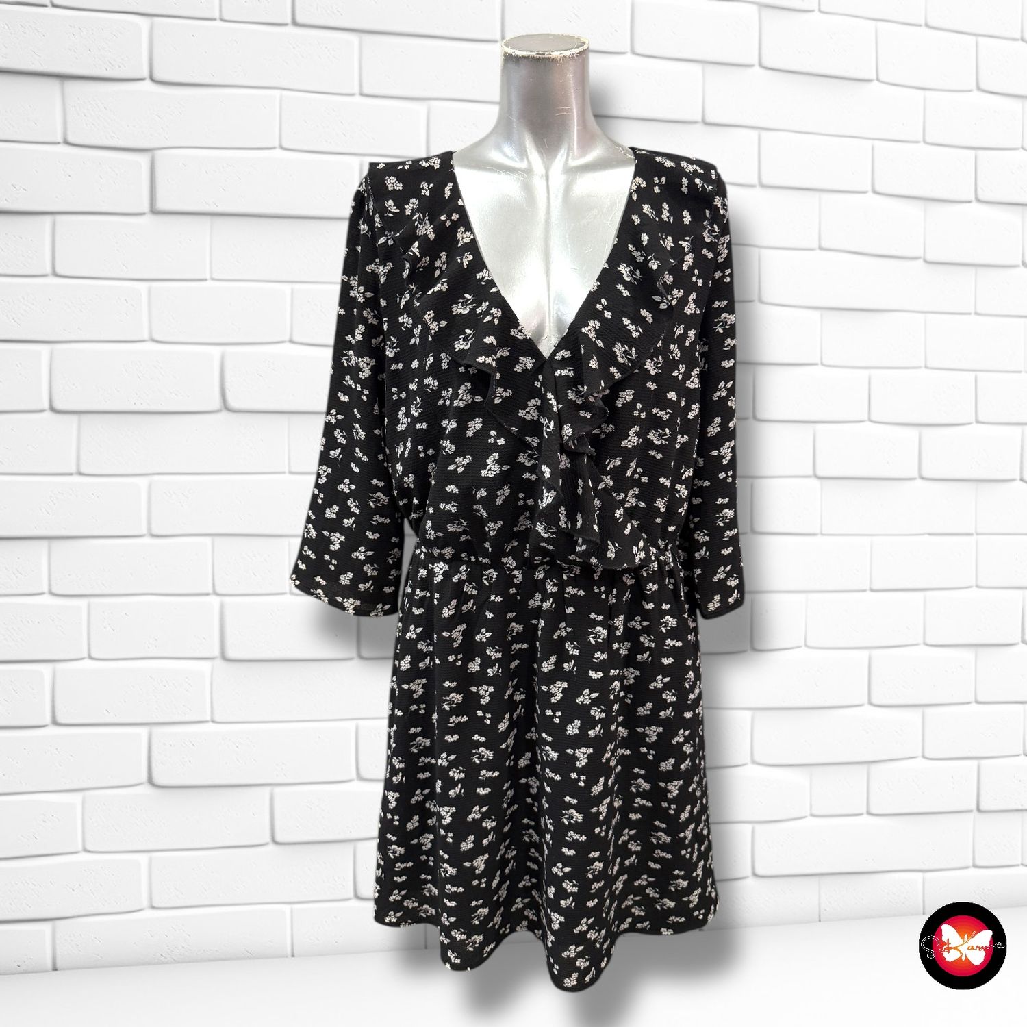 Vestido de florecitas con volantes ABOUT YOU Talla 40
