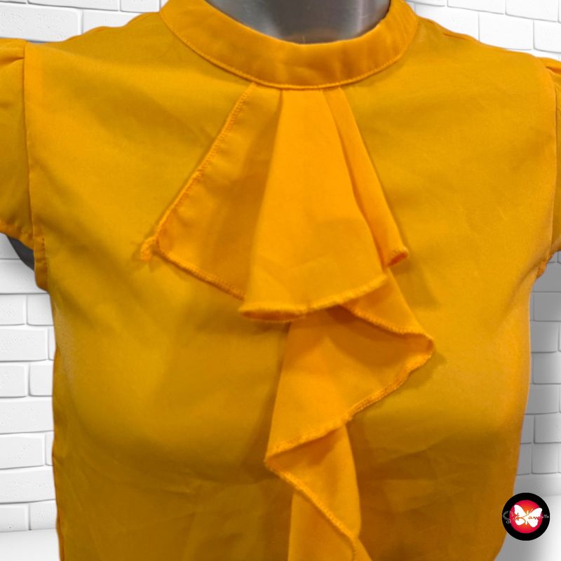 Blusa de manga corta con volantes SHEIN Talla 9/10 Años