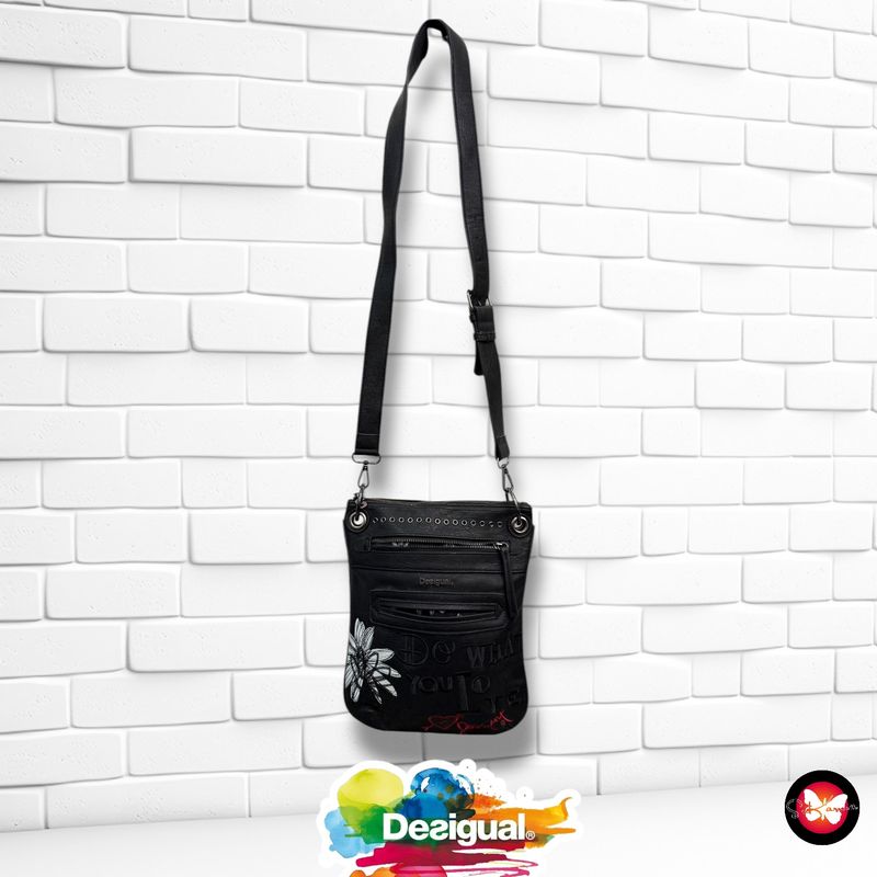 Bolso bandolera con bordados DESIGUAL