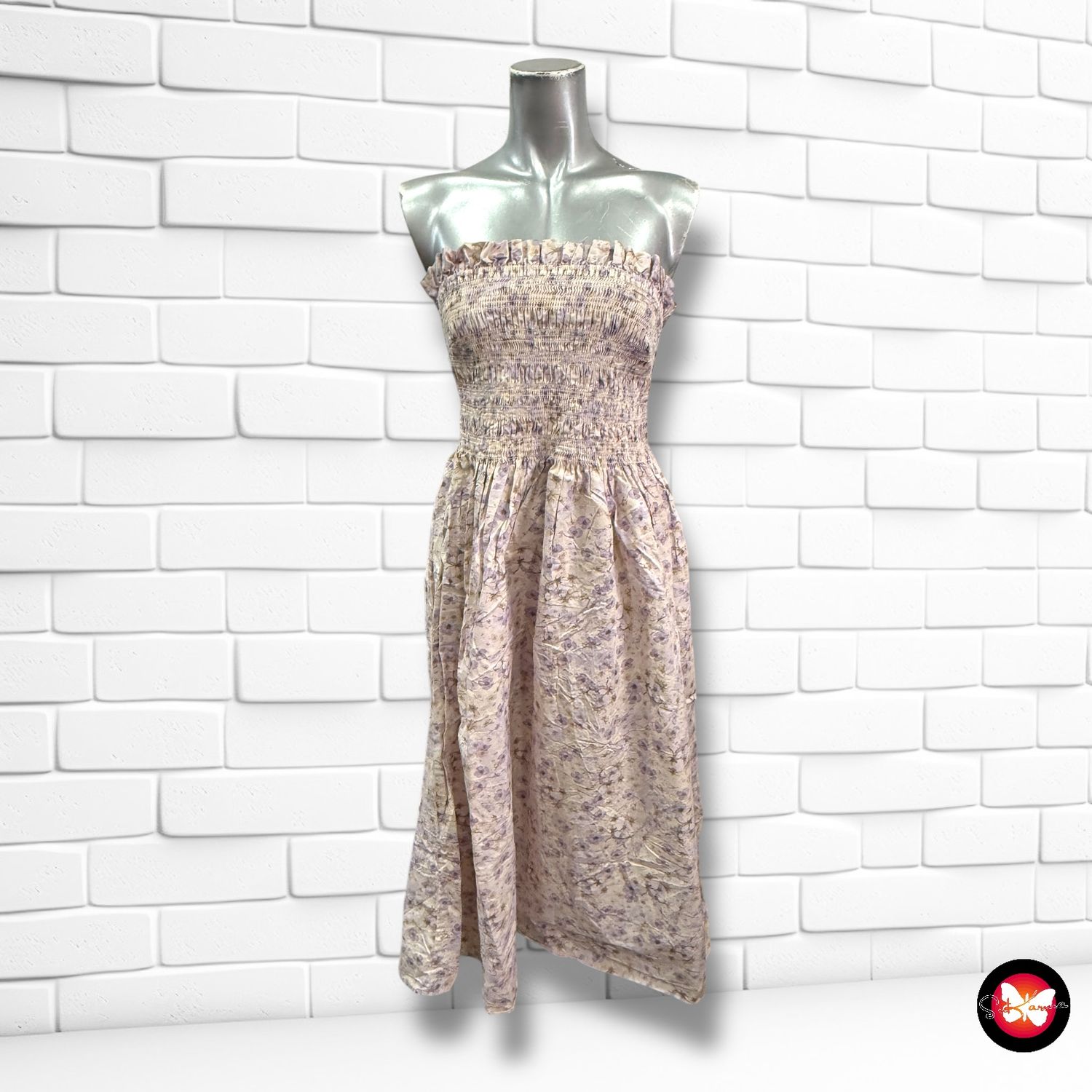 Vestido midi palabra de honor H&amp;M Talla M