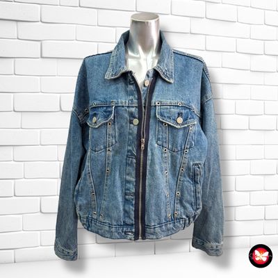 **HOY** Cazadora vaquera con botones y cremallera ZARA TRAFALUC Talla M