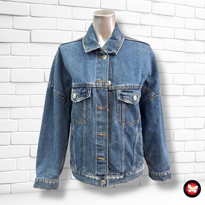 Cazadora vaquera oversized DENIM BERSHKA Talla XS