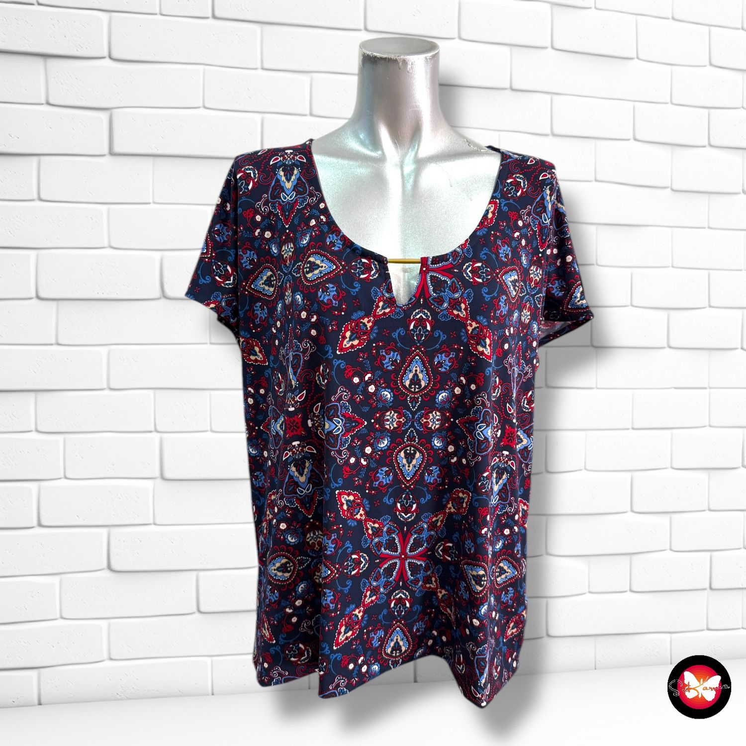 Blusa de manga corta Talla XL