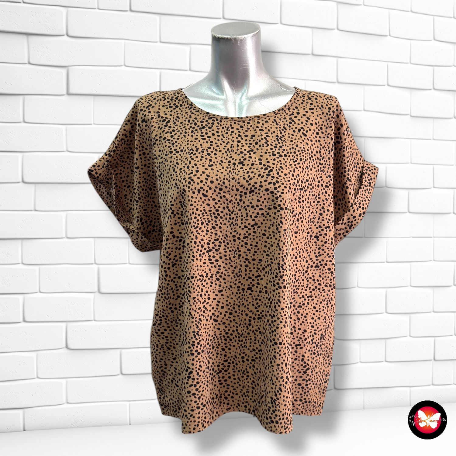 Blusa básica de lunares SHEIN Talla XL