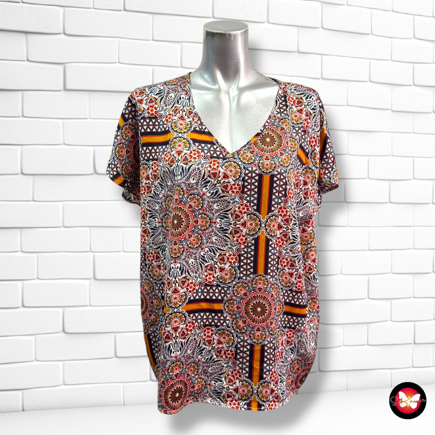 Blusa con estampado .OBJECT Talla 40
