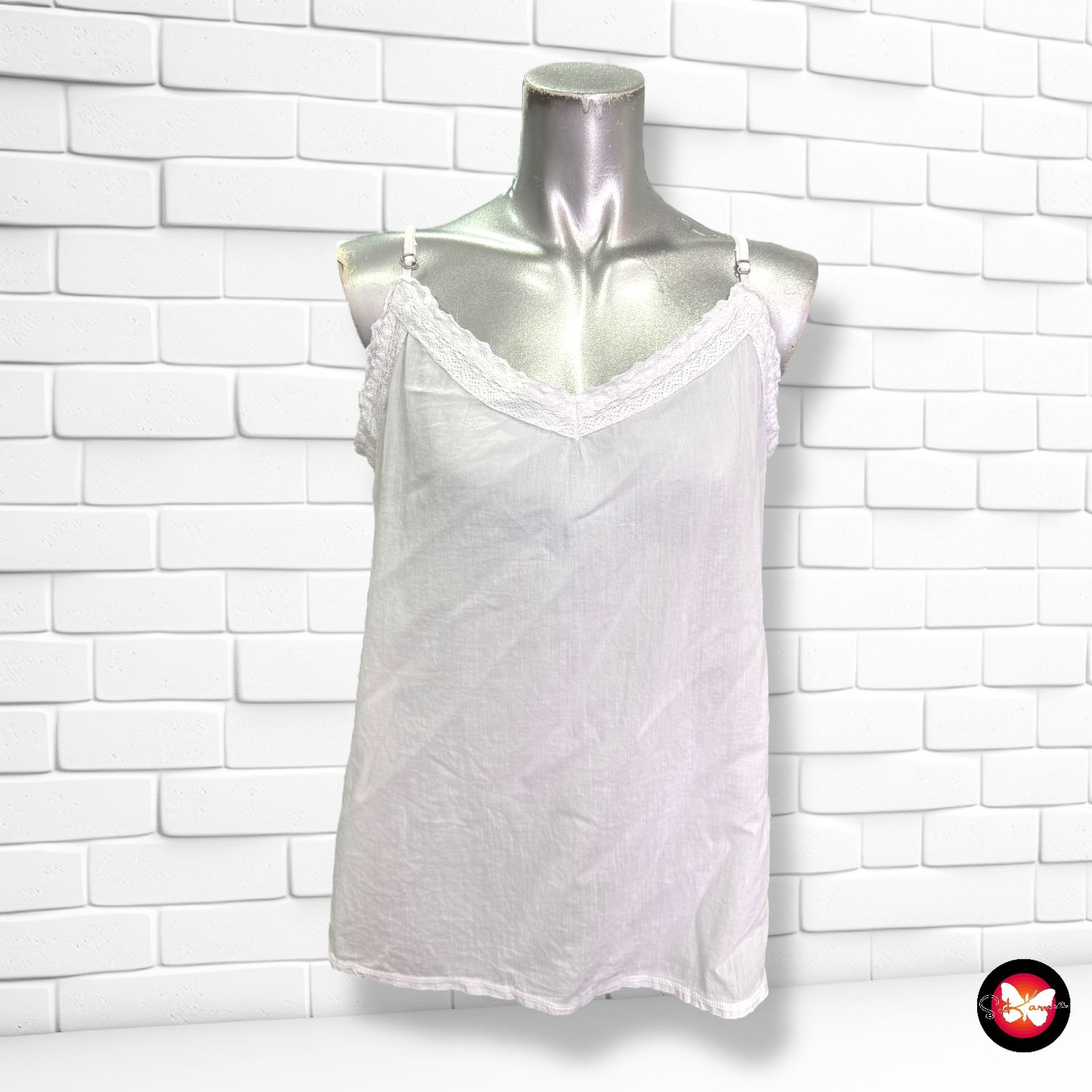 Blusa blanca RE:DENIM Talla 40 (12UK)
